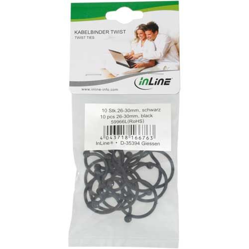 Inline 59966L - Zwart - Kabelbinders