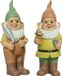 Kaemingk B.V. Set de gnomes de jardin 2x - gnomes jardiniers - résine - H29 cm