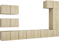 vidaXL 8-delige Tv-meubelset bewerkt hout sonoma eikenkleurig