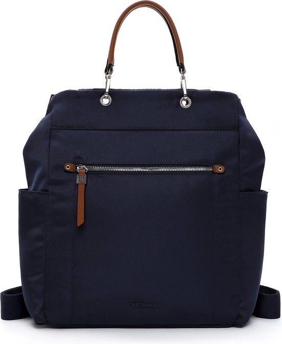 EMILY & NOAH Rugzak E&N Esther (65146) - Dames - Polyester - Blauw
