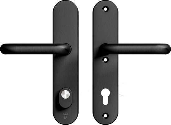 AXA Veiligheidsbeslag Oval Plus Zwart Geslepen Kruk/Kruk PC92 SKG***