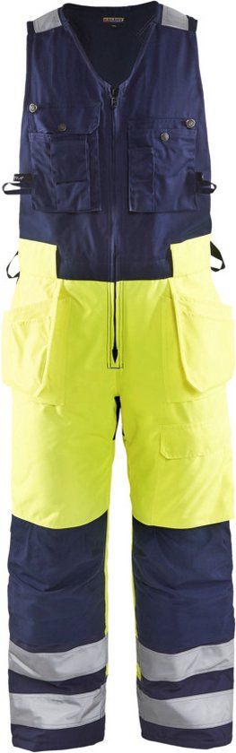 Blåkläder Amerikaanse overall High Vis 8504-1977 - High Vis Geel/Marineblauw - Maat 60