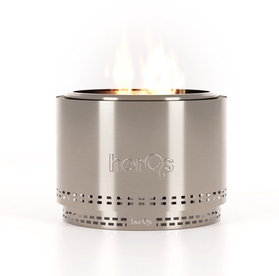 herQs Smokeless FirePit - Chief - Rookloze Vuurkorf - Rookvrije vuurkorf - Voor grote tuinen - ⌀ 68 cm