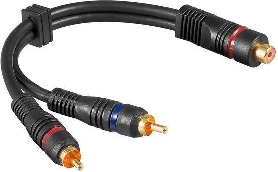 Goobay Audio Adapter Cable - 0.2m - Black