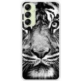 Samsung Galaxy A14 Verstevigd hoesje met sublimatie bedrukking, compatibel met Tigre blanc et noir