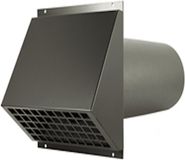 Econox B.V. WTW HR geveldoorvoer zwart inclusief buis Ø250mm - MR-250