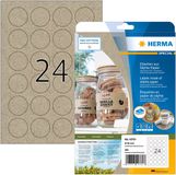 Herma Etiketten van silphie-papier, A4, Ø 40 mm, naturel bruin, permanent hechtend