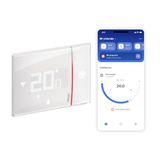 BTICINO Smarther met Netatmo, aangesloten thermostaat, wifi, afstandsbediening met App Home + Control, compatibel met Alexa, Google Assistant & Apple HomeKit, inbouwinstallatie, wit (XW8002E)