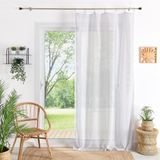 HomeMaison.com Voile van tamine – effen gordijn – gordijn wit – gordijn 140 x 240 cm