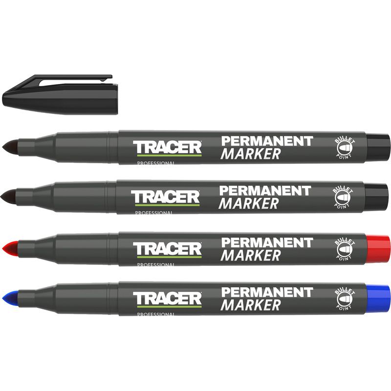 TRACER Permanent Marker Assortiment 4-delig