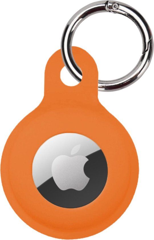 AirTag Sleutelhanger Hoesje Siliconen - Oranje