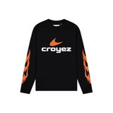 Croyez longsleeve met backprint zwart
