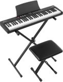 VEVOR Piano numérique 61 touches, Piano électrique semi-lesté avec support et tabouret de piano