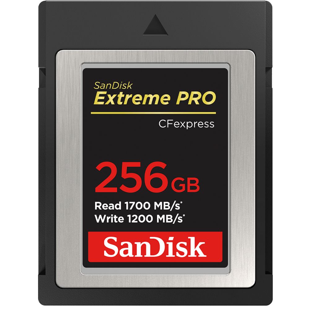 SanDisk Extreme Pro 256GB CompactFlash - 1700MB/s Read, 1200MB/s Write