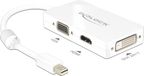 Delock Premium Mini DisplayPort 1.1a naar HDMI, DVI en VGA adapter / wit - 0,15 meter