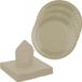 Santex feest/verjaardag servies set - 10x bordjes/20x servetten - taupe - karton