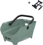 Basil Cento Neo MIK fietsmand achter, 21 liter, gerecycled kunststof, zilvergroen