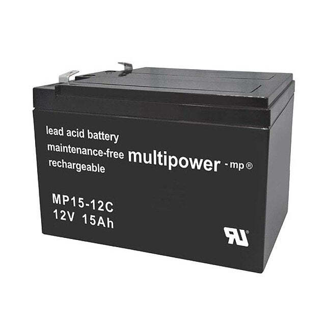MULTIPOWER MultiPower MP15-12C loodbatterij met Faston 6,3 mm 12V, 15000 mAh
