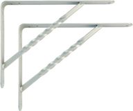 AMIG Plankdrager/steun/beugel Spiraal - 2x - metaal - zilver - H150 x B125 mm - Tot 300 kg - boekenplank steunen