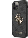 GUESS Hardcase - TPU Back Cover - Grijs geschikt voor Apple iPhone 12/12 Pro