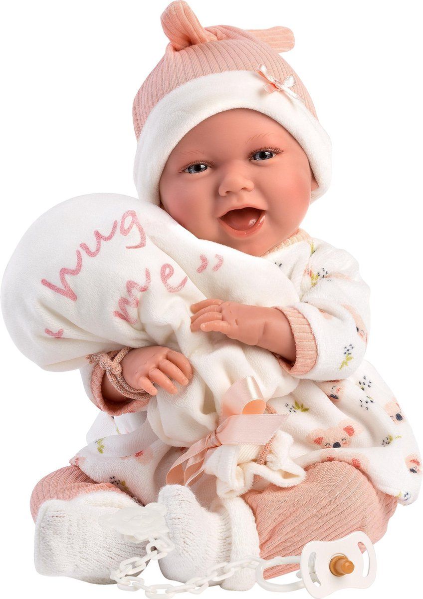 Llorens Soft Body Babypop Vrolijk met Geluid en Speen 42 cm