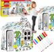 Grande maison en carton pour enfants, à peindre et à plier. Inclut de grands dinosaures