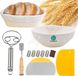 Shenzhen Haorui Industrial Technology Co., Ltd. Paniers à pain ovales 23 et 25 cm - Set de paniers à pain avec spatules, fouet et couteau - Pour la cuisson et le façonnage de pain au levain et à la levure