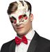 Boland - Masker Venice musica - Volwassenen - Wit/rood/zwart