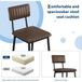 Tabourets de bar, set de 2 - Tabourets de bar pour bar de cuisine - Hauteur d'assise 65 cm - Similicuir - Dossier rembourré - Repose-pieds - Marron