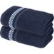 LIVARNO® Serviettes éponge, 2 pièces, 50 x 100 cm. (bleu foncé)