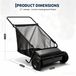 StarTech Blad- en grasverzamelaar - Handbediende graskamp - Werkbreedte: 53/66 cm - Tuinwagen van 170 liter - Hoogte verstelbaar - Overbrengingsverhouding 5:1 - Zwart, model 2