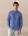 Next Heren Gestreept Popeline Overhemd Lange Mouw Blauw/Wit 3XL