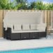 Maison Exclusive - Ensemble de meubles de jardin 5 pièces avec canapé et coussins, noir, en polyrotin