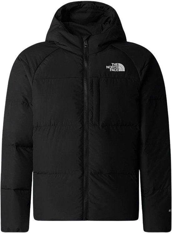 The North Face Down Hooded Jas Junior - Maat M - Zwart - Maat M - Mannen - Kinderen - 2025