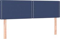 vidaXL Hoofdbord - Stof - Blauw - 144x5x78/88 cm