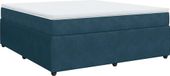 VidaXL Lit plateforme avec matelas, bleu foncé, 180x200 cm, velours