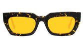 Ophy Charlotte Lunettes De Soleil Femme Havane Oeil De Chat Jaune 52mm