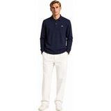 Lacoste Polo en maille Classic Fit bleu foncé, Faux-uni
