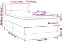 vidaXL Boxspringbed met matras, fluweel, roze, 100x200 cm