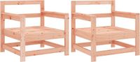 vidaXL Fauteuils de jardin 2 pièces douglas massif