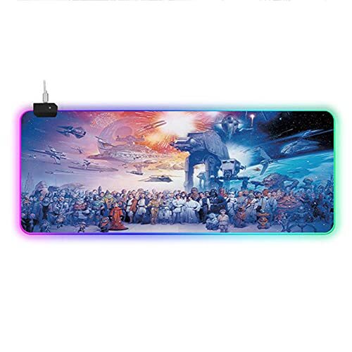 DJFH Groot RGB Gaming Mouse Pad met 14 Lightsmodus Extended Anime