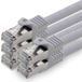 1aTTack.de 1m CAT7 LAN-netwerkkabel RJ45 10 Gigabit, 5 stuks - grijs