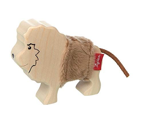 Sigikid Cudly Wudly Houten Leeuw - Babyspeelgoed - Vanaf 3 Jaar