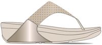 FitFlop Lulu Crystal-Mix Metallic Toe-Post Sandals BRUIN - Maat 43