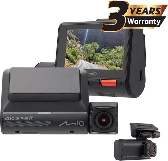 Mio MiVue 956WD 4K UHD + 1080p HDR Dual Dashcam