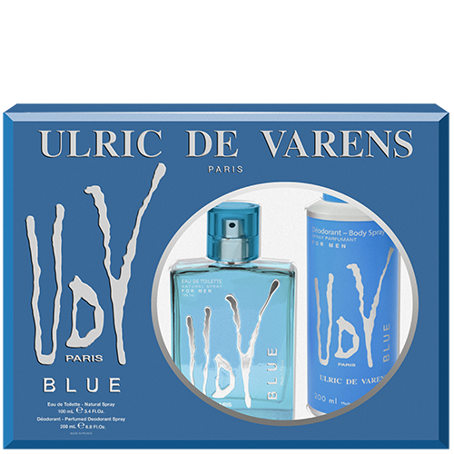 Ulric de Varens Blue Eau De Toilette Spray 100ml Set 2 Pieces 2019 heren