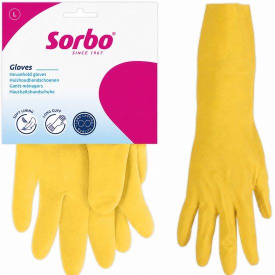 Sorbo Huishoudhandschoen L (Geel)
