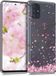 kwmobile Samsung Galaxy A71 hoesje - Kersenbloesembladeren design - Poederroze / Donkerbruin / Transparant