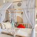 Markenlos Bol Bedhemel voor Kinderbed met Pompons en Decoratieve Sterren - 340 cm