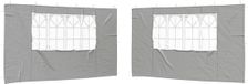 vidaXL Partytent zijwand, 2 stuks, 400 x 195 cm, lichtgrijs, PE en staal